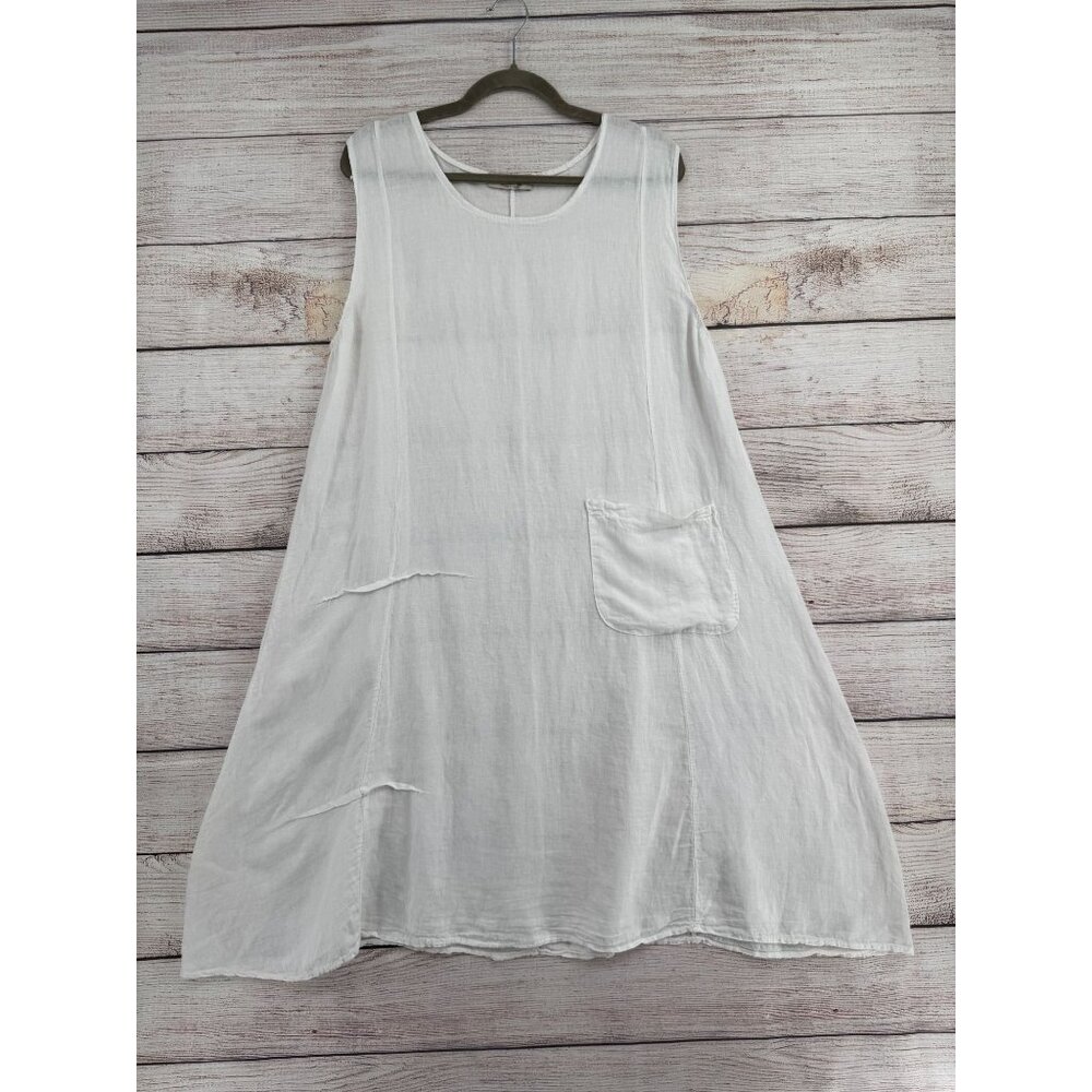 Chic White Sleeveless Midi Dress